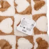 Flanelowa mata dla zwierząt w kratę serc, rozmiar XL - 8719138142613
