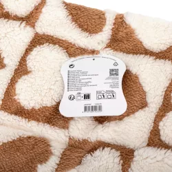 Flanelowa mata dla zwierząt w kratkę serc, rozmiar M - 8719138142620