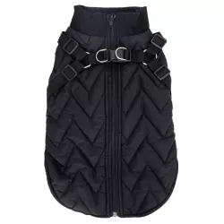 Płaszcz zimowy pikowany dla psa z uprzężą, rozmiar S, 25cm - 8719138141302