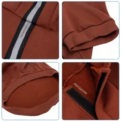 Bluza dla psa gładka z kapturem, rozmiar M, długość 30cm - 8719138142262