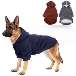 Bluza dla psa gładka z kapturem, rozmiar XXL, długość 45cm - 8719138142293
