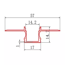 Profil Led Masterled GK 12mm-2 2m czarny mleczny-5904703032557