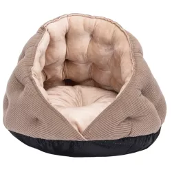 Sztruksowe legowisko-muszla dla kota, L42×W42×H28cm - 8719138142484