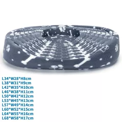 10-częściowy zestaw okrągłych legowisk dla psa, szare - 8719138073078