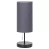 Lampa stołowa bez żarówki, E27, MAX.40W, 2x USB, żelazo/płótno - 8433325428815