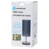 Lampa stołowa bez żarówki, E27, MAX.40W, 2x USB, żelazo/płótno - 8433325428815