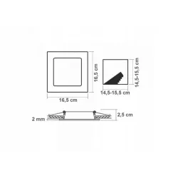 Bingo S oprawa do zabudowy LED 12W/960lm/4000K biała-5904703016847