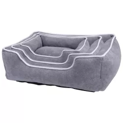 Zestaw 3 kwadratowych, pluszowych legowisk dla psa - 8719138072354