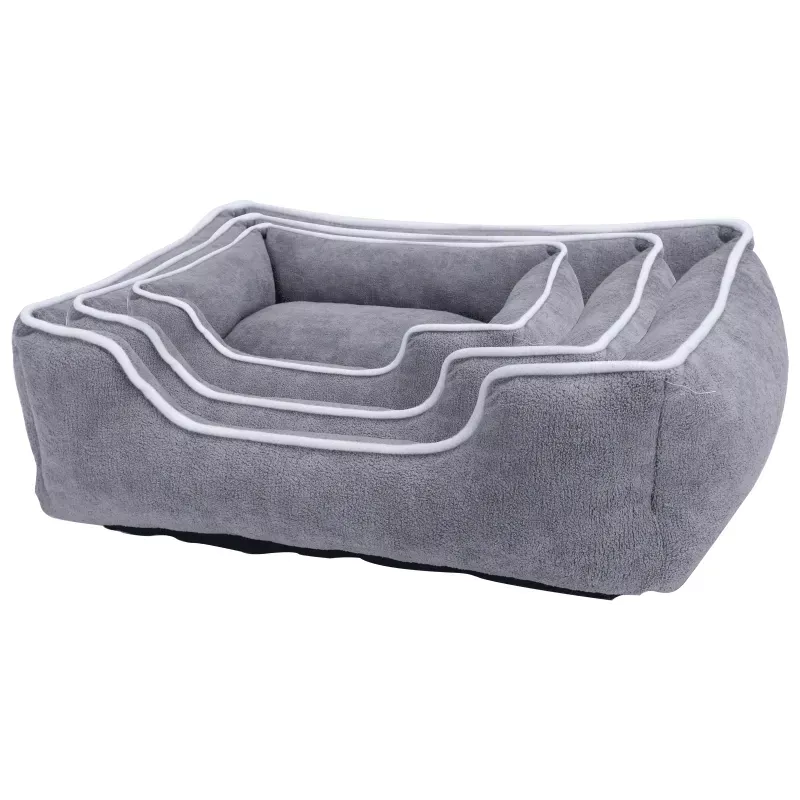 Zestaw 3 kwadratowych, pluszowych legowisk dla psa - 8719138072354