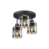 Kinkiet E27 LED Senti x3 czarny okrągły-5904703032724