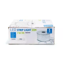 Taśma LED biała zimna 230V 10mm 60led/m szpula 50mb zewnętrzna IP65 - 8433325212919