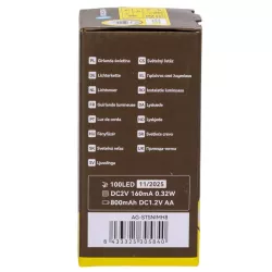 Solarna taśma świetlna, Ciepła biel, 2m+10m-8433325305840
