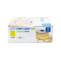 Taśma LED biała ciepła 230V 10mm 60led/m szpula 50mb zewnętrzna IP65 - 8433325212926