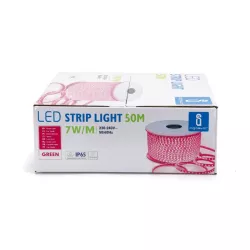Taśma LED czerwona 230V 10mm 60led/m szpula 50mb zewnętrzna IP65 - 8433325212933