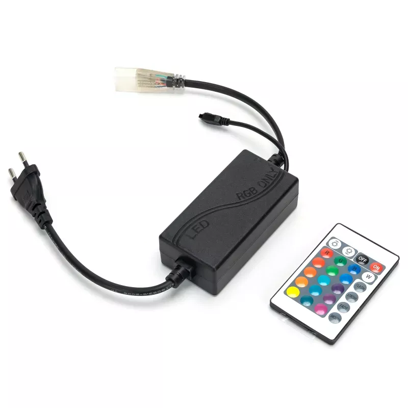 Sterownik do taśm LED RGB wysokiego napięcia 230V z pilotem 600W - 8433325317799