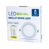 Plafon LED podtynkowy okrągły 15W, ciepła biel 3000K, D17,5cm - 8433325210090