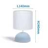 Lampka stołowa ceramiczna, niebiesko-biała, E14 max 40W, bez żarówki - 8433325196967