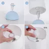 Lampka stołowa ceramiczna, niebiesko-biała, E14 max 40W, bez żarówki - 8433325196967