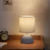 Lampka stołowa ceramiczna, niebiesko-biała, E14 max 40W, bez żarówki - 8433325196967