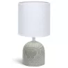Lampka stołowa ceramiczna z motylami, szara, E14 max 40W, bez żarówki - 8433325197018