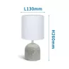 Lampka stołowa ceramiczna z motylami, szara, E14 max 40W, bez żarówki - 8433325197018