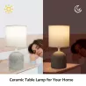 Lampka stołowa ceramiczna z motylami, szara, E14 max 40W, bez żarówki - 8433325197018
