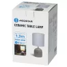 Lampka stołowa ceramiczna z motylami, szara, E14 max 40W, bez żarówki - 8433325197018