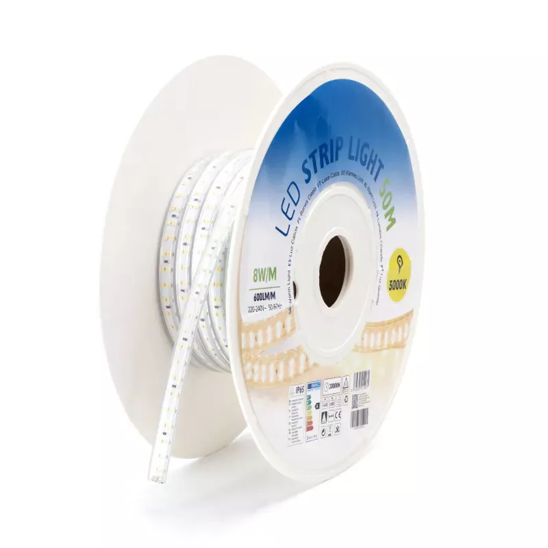 Taśma LED z układem scalonym 2835-180 dwurzędowa żółta 50m 10mm - 8433325212971