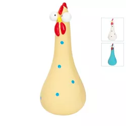 Zabawka lateksowa dla psa Kura w kropki z dźwiękiem 19cm - 8719138148233
