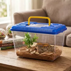 Mini terrarium przenośne z uchwytem i wentylowaną pokrywą 2.7 litra - 8719138147922