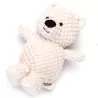 Pluszowy miś dla psa z dźwiękiem, kremowo-biały, 19cm - 8719138062799
