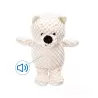 Pluszowy miś dla psa z dźwiękiem, kremowo-biały, 19cm - 8719138062799