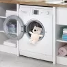 Pluszowy miś dla psa z dźwiękiem, kremowo-biały, 19cm - 8719138062799