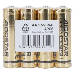 Baterie węglowo-cynkowe AA R6P 1,5V Aigostar, 24 szt. - 8433325429324