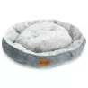 Okrągłe legowisko dla psa z aksamitu PV w kolorowe bloki, śr. 70 cm - 8719138220106