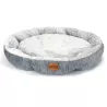 Okrągłe legowisko dla psa z aksamitu PV w kolorowe bloki, śr. 80 cm - 8719138220113