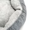 Okrągłe legowisko dla psa z aksamitu PV w kolorowe bloki, śr. 80 cm - 8719138220113