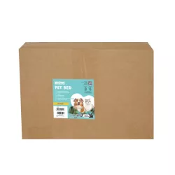 Okrągłe legowisko dla psa z aksamitu PV w kolorowe bloki, śr. 80 cm - 8719138220113