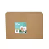 Okrągłe legowisko dla psa z aksamitu PV w kolorowe bloki, śr. 80 cm - 8719138220113