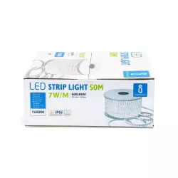 Taśma LED z układem scalonym Biała 50m 8mm - 8433325212988