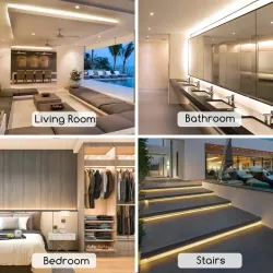 Taśma LED z układem scalonym 2835-120 żółta 50m 8mm - 8433325212995