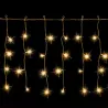 Lampki Łańcuchowe LED Sople 200 Diod Ciepłe Migające IP44 - 8433325352615