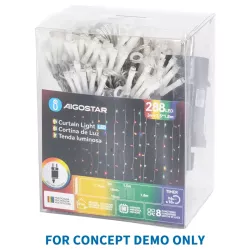 Lampki Łańcuchowe LED Sople 200 Diod Ciepłe Migające IP44 - 8433325352615