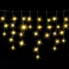 Lampki Łańcuchowe LED Sople 200 Diod 0,6m Ciepłe Migające IP44 - 8433325352646