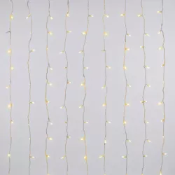 Kurtyna Świetlna LED 120 Diod Ciepła Biel 0,9x1,2m 3xAA - 8433325353087