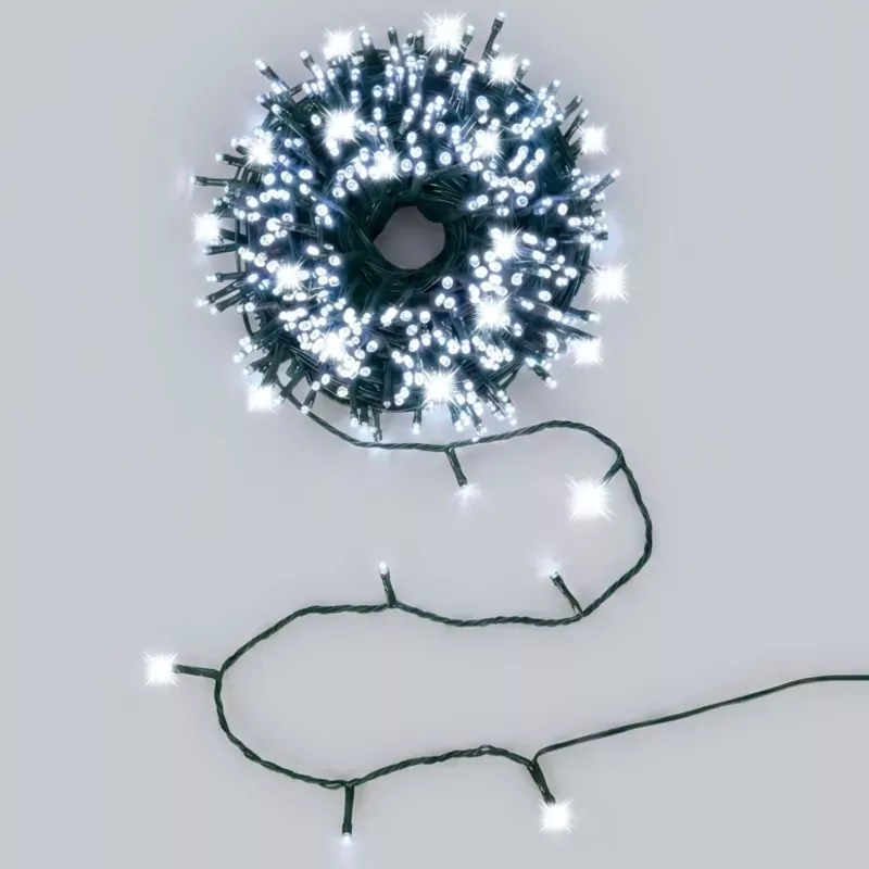 Lampki Choinkowe LED Białe 200 Diod 20m Timer IP44 - 8433325226688