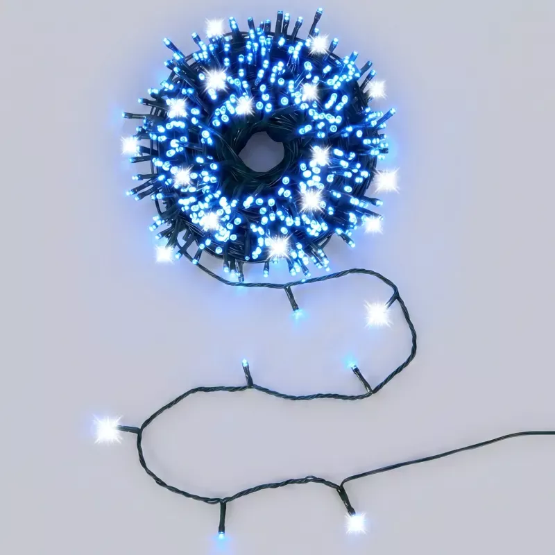 Lampki Choinkowe LED Niebieskie 100 Diod 10m Timer IP44 - 8433325227029