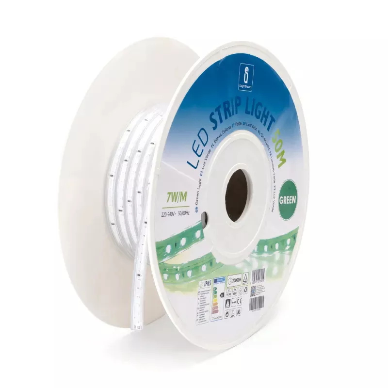 Taśma LED z układem scalonym 2835-120 zielona 50m 8mm - 8433325213015
