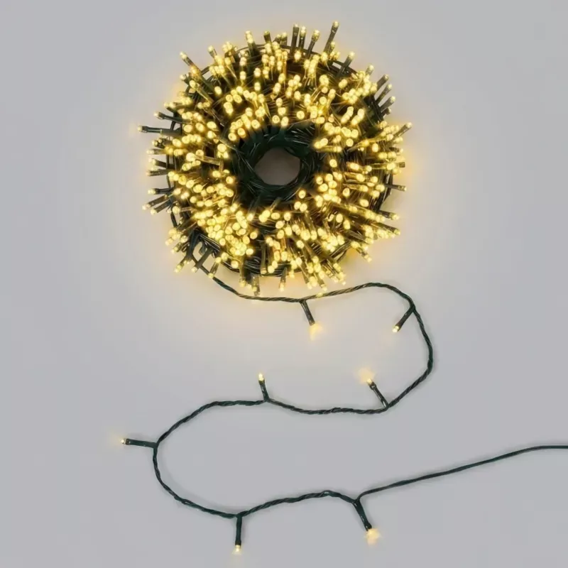 Solarny Łańcuch Świetlny LED 300 Lampek 30m Ciepła Biel 8 Trybów - 8433325221300