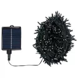 Solarny Łańcuch Świetlny LED 500 Lampek 50m Ciepła Biel 8 Trybów - 8433325221331